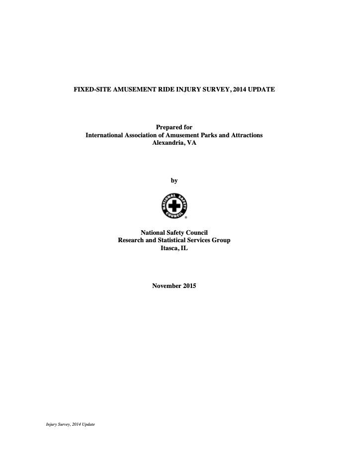 2014 - North America Fixed-Site Amusement Ride Safety Report