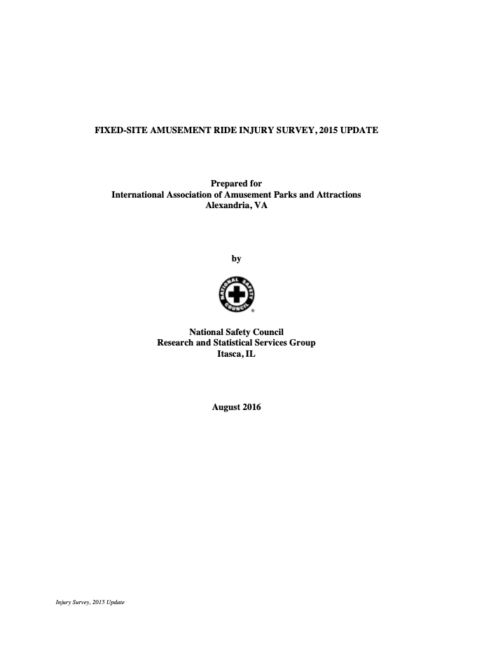 2015 - North America Fixed-Site Amusement Ride Safety Report