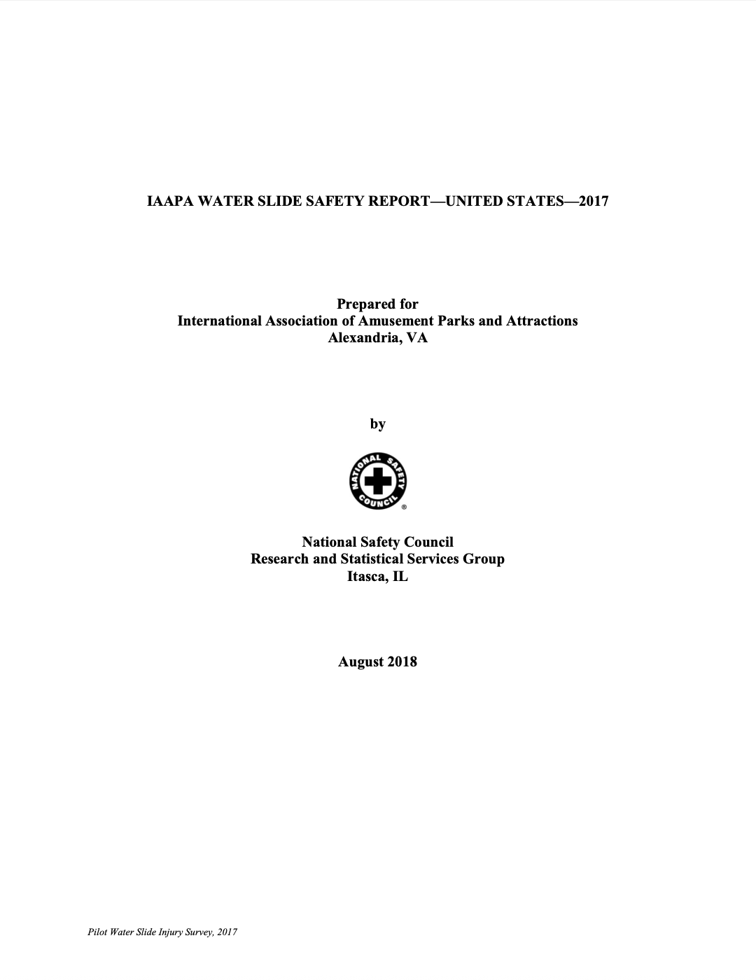 2017 - North America Water Slide Safety Report
