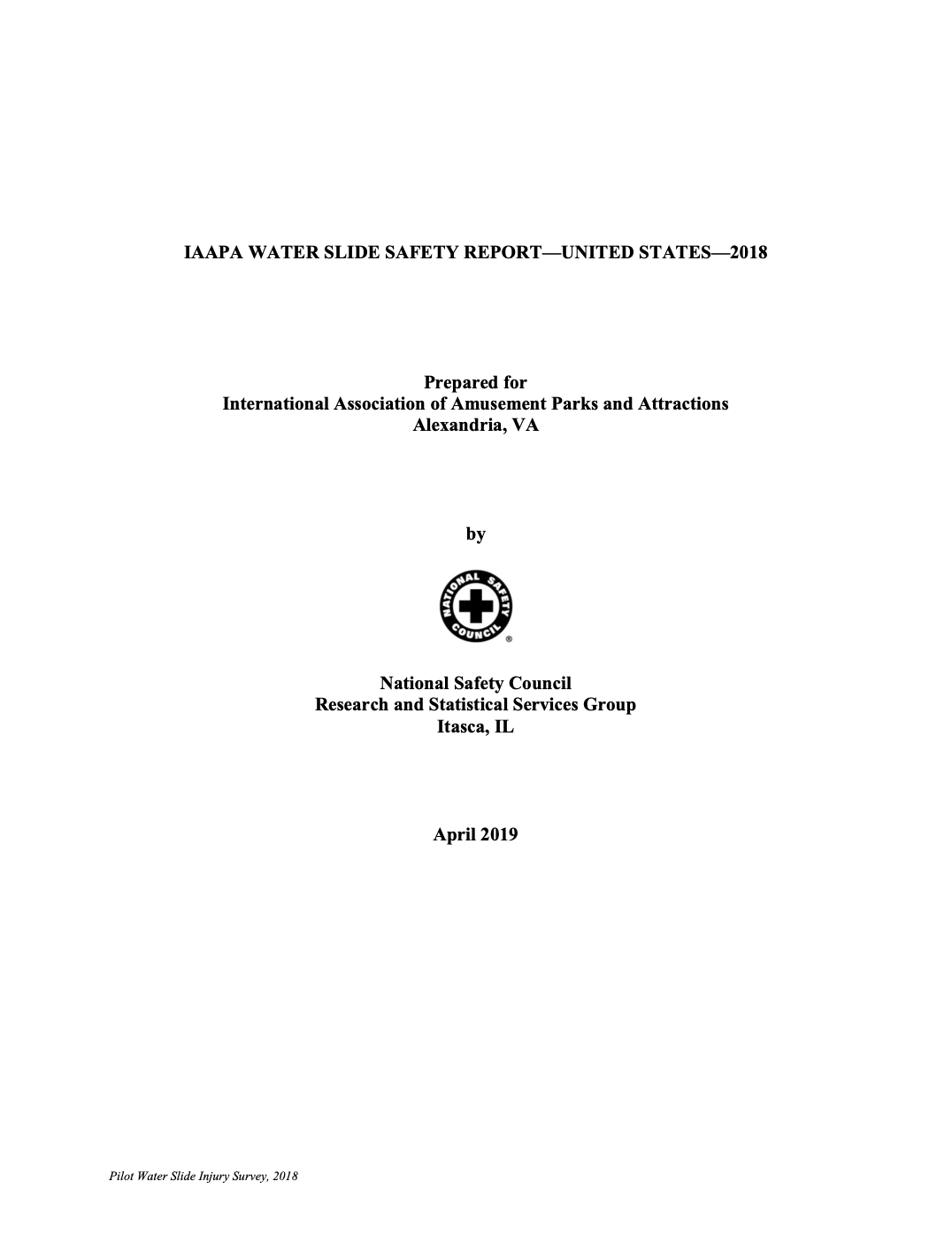 2018 - North America Water Slide Safety Report