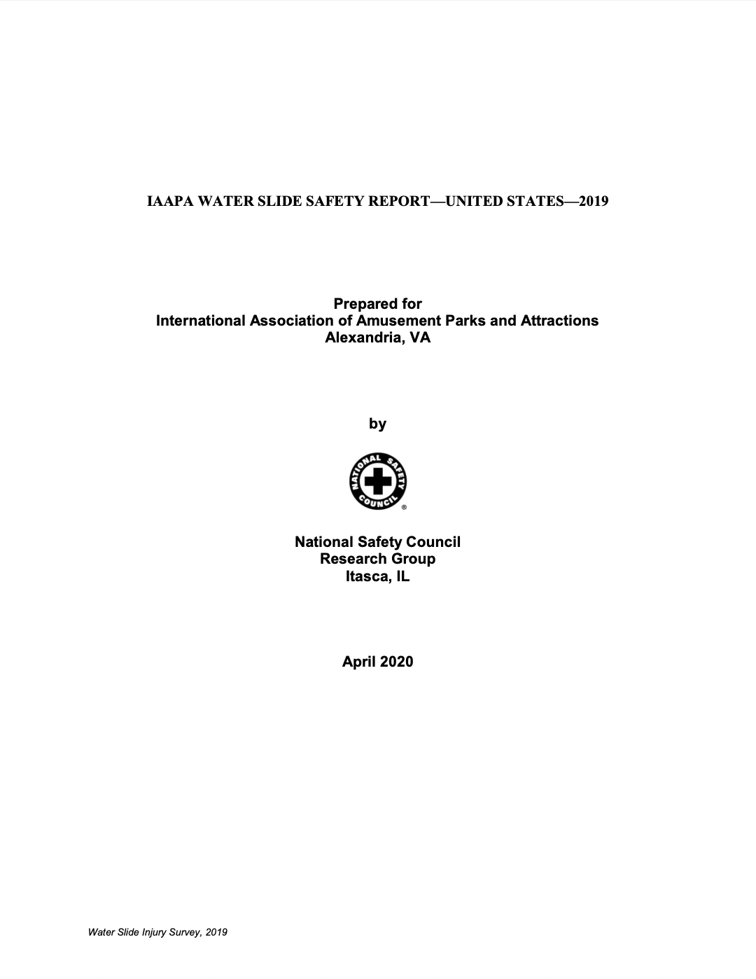 2019 - North America Water Slide Safety Report