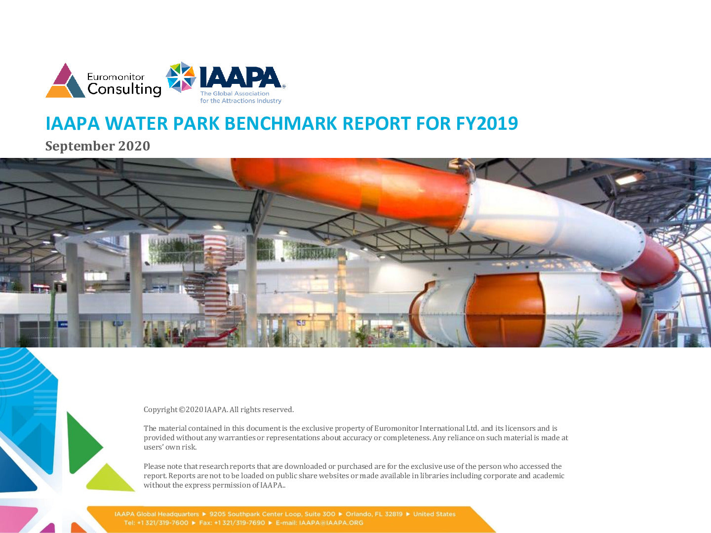 2020 IAAPA Benchmark Series - Water Parks