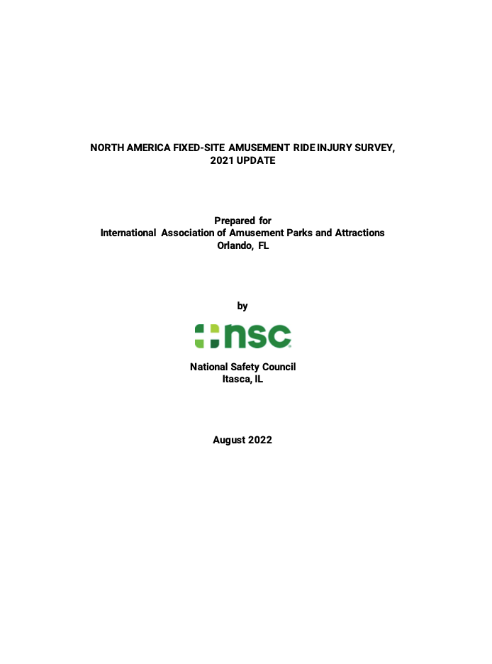 2021 - North America Fixed-Site Amusement Ride Safety Report
